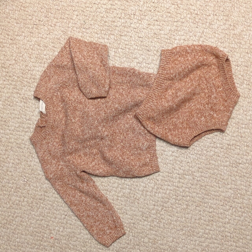 Quincy Mae Warm Brown Knit Baby Set